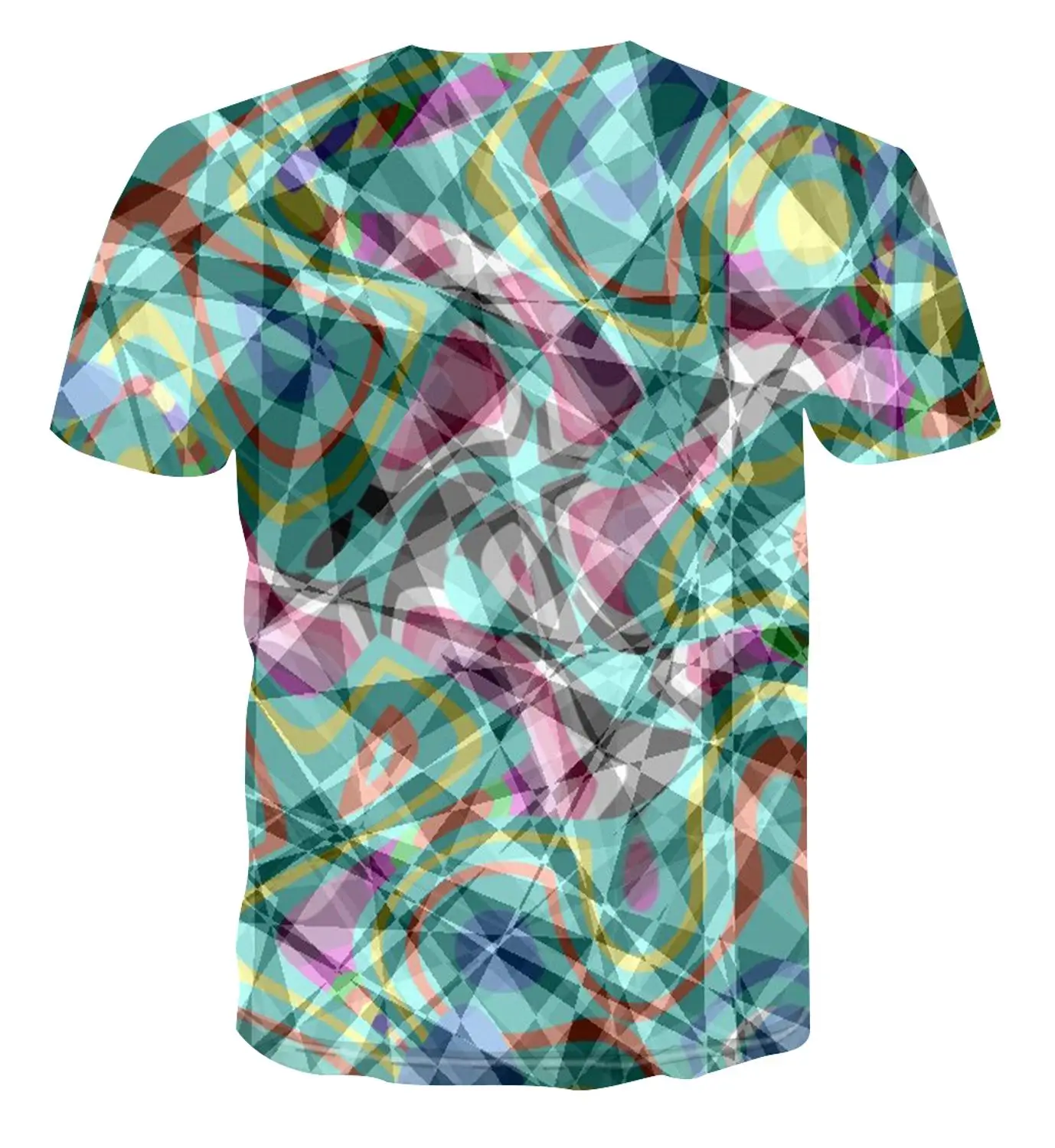 

Color 20203d trendy men's T-shirt print round neck Pullover men's and women's versatile T-shirt s-6xl