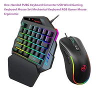 gaming keyboard converter mouse set for pubg usb wired ergonomic rgb mechanical keyboard gamer mouse combo