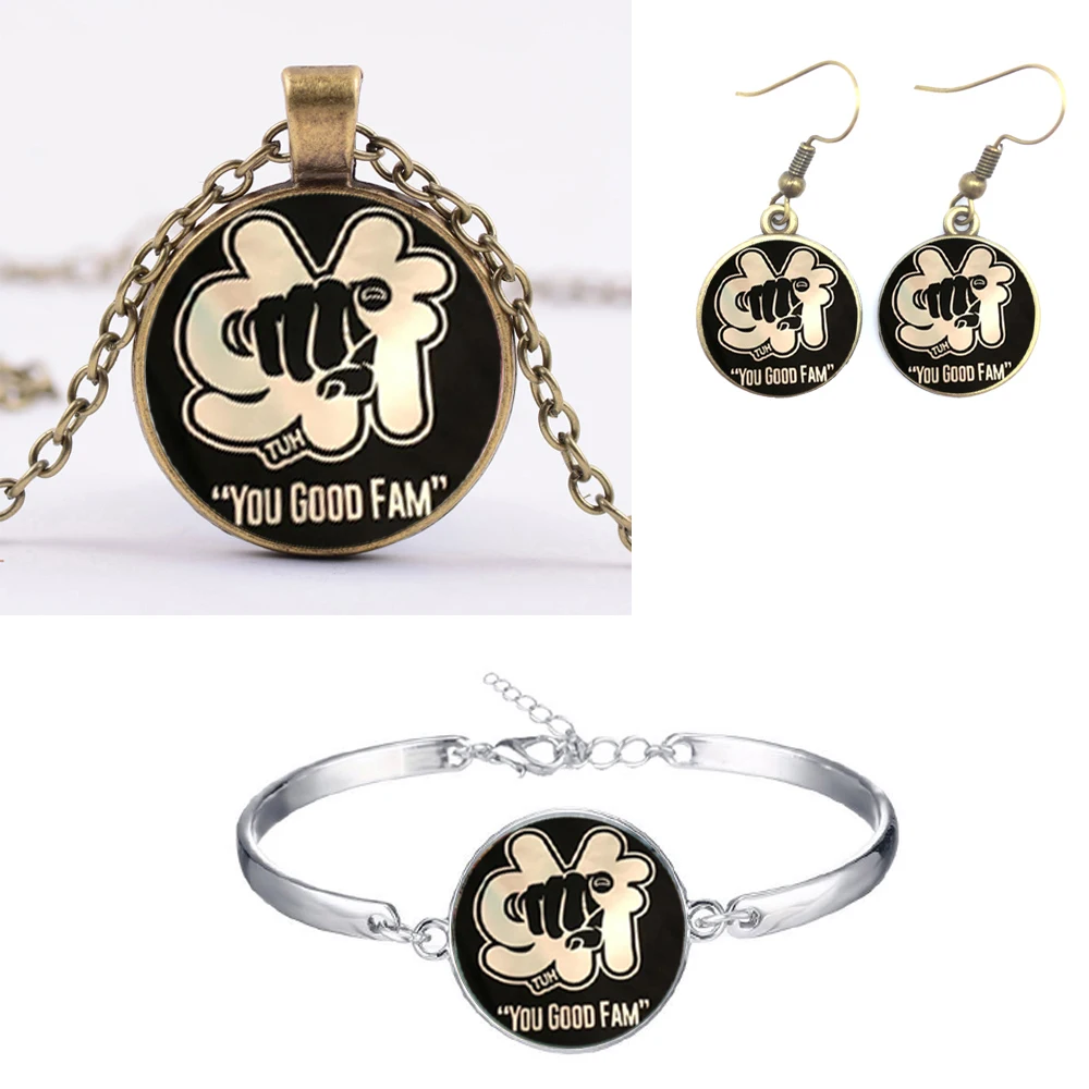 Комплект украшений ожерелье серьги браслет новый дизайн you goop fam ручной работы