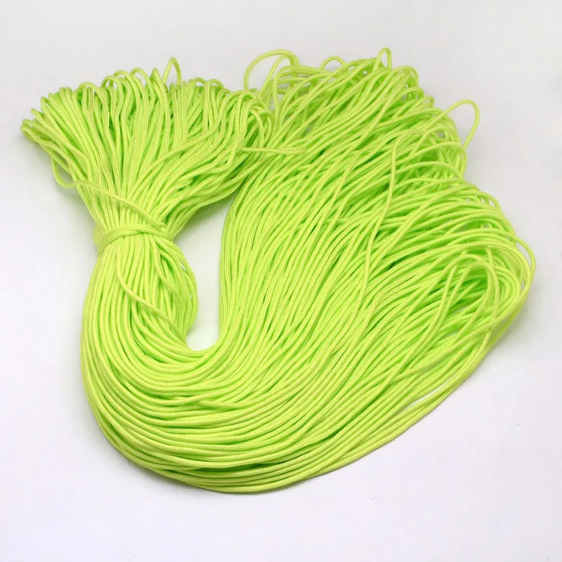 GreenYellow 100 м/пачка dia2мм веревки из полиэстера и спандекса нить DIY ювелирные аксессуары поиск ожерелья браслеты принадлежности для изготовления - Цвет: GreenYellow