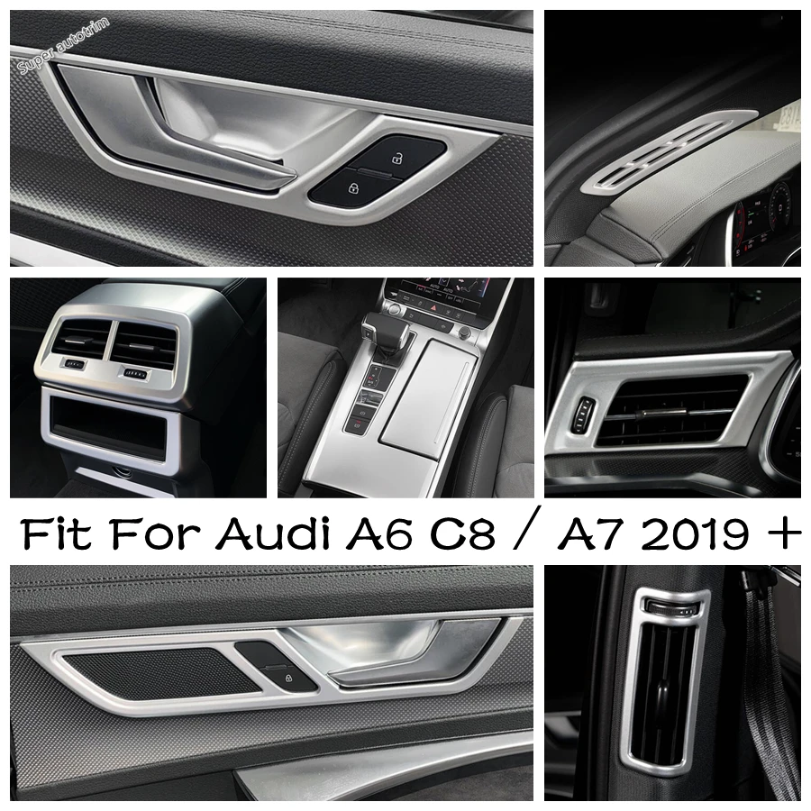 

Matte Interior For Audi A6 C8 / A7 2019 - 2021 Side + A-pillar AC / Gear Shift Box / Window B Pillar + Rear Air Vent Cover Trim