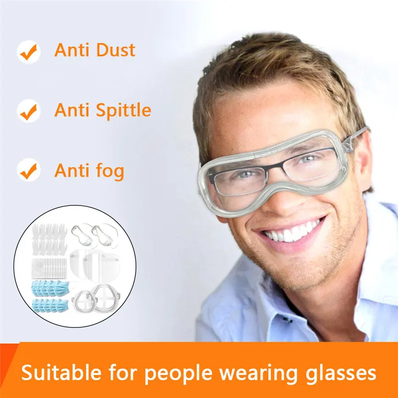 Newly 36pcs/set Personal Protection Set Face Mask and Holder Pad Goggle Gloves Kit for Adult Kid 19ing | Красота и здоровье