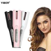 wireless curling iron cordless automatic hair curler iron lcd display usb rechargeable air curler for curls waves ceramic curl