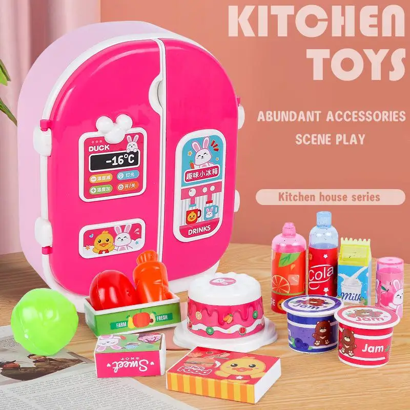 Детская имитация пластиковых небольших приборов волшебный холодильник с