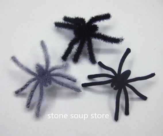 Реалистичные пластиковые пауки 1-12 шт./лот Черная/серая мышь летучая украшения