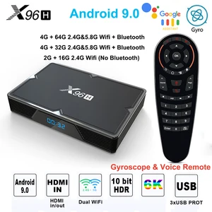ТВ-приставка X96H, Android 9, 4 + 3264 ГБ, Allwiner H6, 4 ядра, 2,45 ГГц, Wi-Fi, Bluetooth 4,1