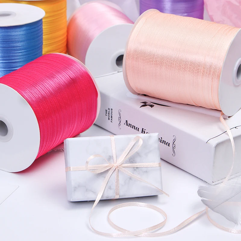 10 м/лот 3 мм белые шелковые атласные ленты Рождество детский праздник день