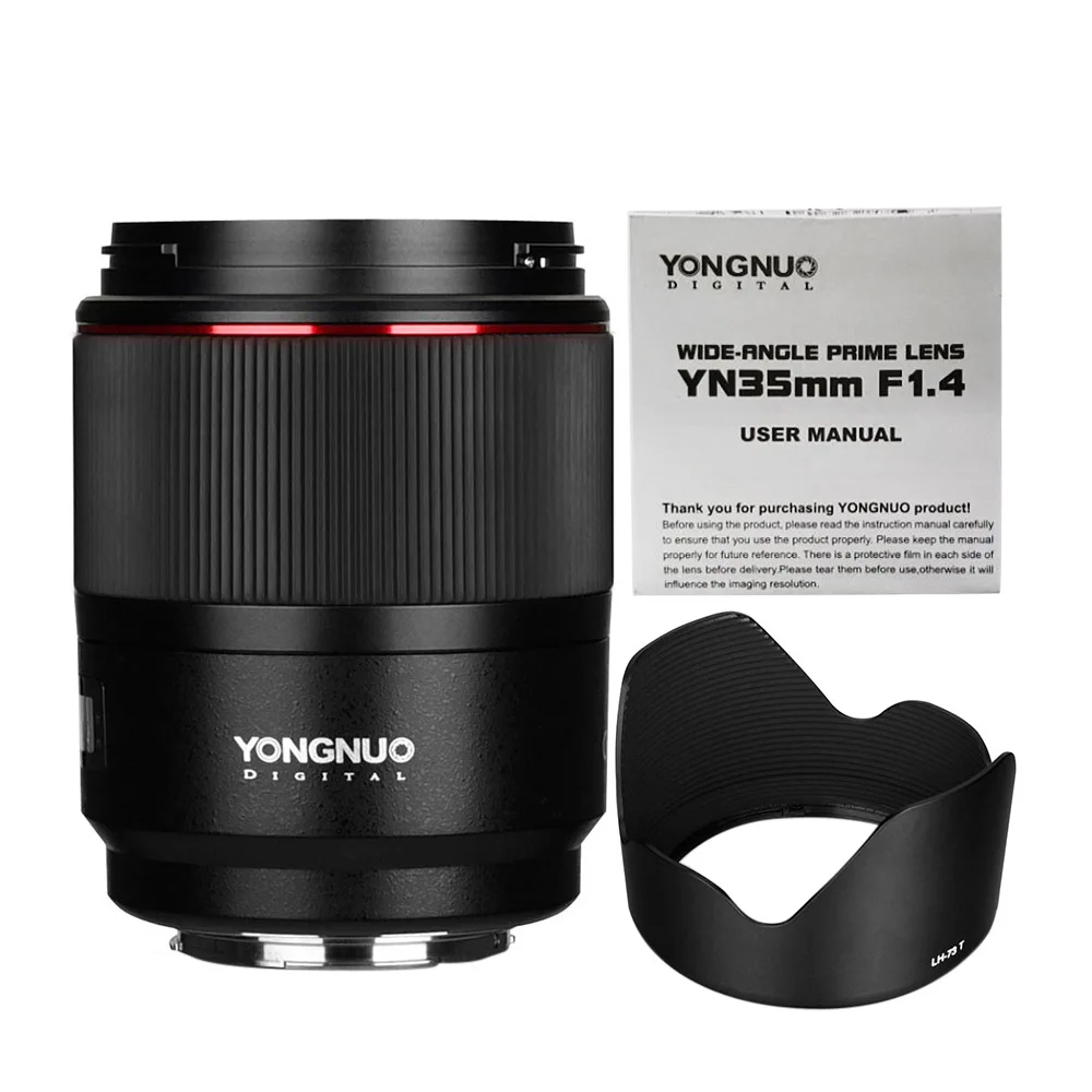 

Объектив YONGNUO YN35mm F1.4, стандартная широкоугольная основная линза с яркой диафрагмой для Canon 5DII D5III 5DIV 5DS 5DSR 6D 7D 6DII 7DII