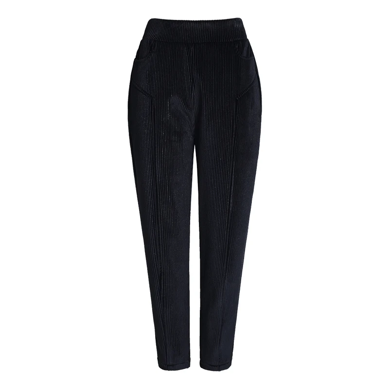 

S-4XL Winter Velvet Thick New Straight Wide Leg Womens Trousers Autumn Streetwear Chic Pants Women High Waist Plus Size Loose