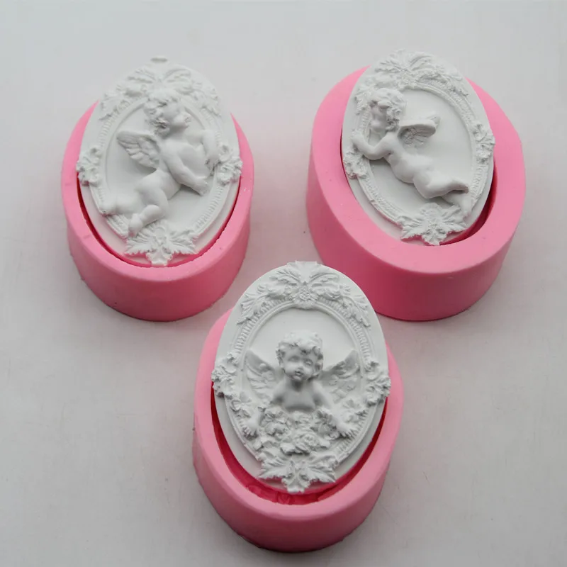 

Soap Silicone Craft Cute Baby Angel Shape Soap Form Candle Mould DIY Aroma Plaster Making Tool Fondant Cake Baking Molds