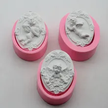 Soap Silicone Craft Cute Baby Angel Shape Soap Form Candle Mould DIY Aroma Plaster Making Tool Fondant Cake Baking Molds