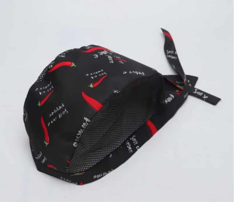 

Brand New Adjustable Chef Hat Mesh Kitchen Cooking Hat Adult Restaurant Chef Various Waiter Printed Skull Cap Baker Cook Hats