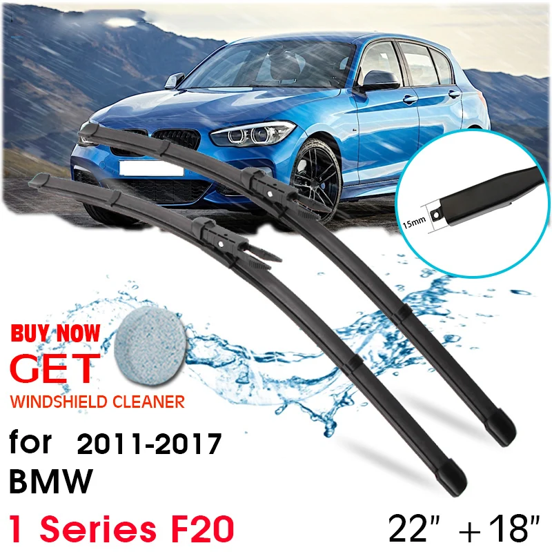 

Car Blade Front Window Windshield Rubber Silicon Refill Wiper For BMW 1 Series F20 2011-2017 LHD / RHD 22"+18" Car Accessories