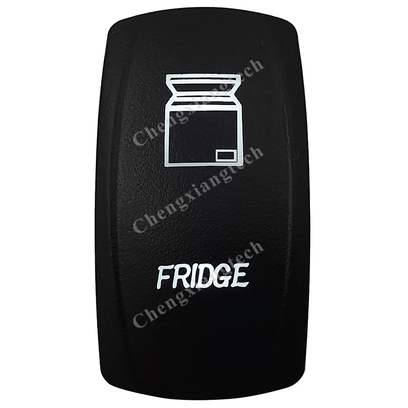 

12 В 24 В, кулисный переключатель холодильника, белый светодиод, 5-контактный/SPST/ВКЛ./ВЫКЛ., водонепроницаемый IP68, кулисный переключатель для ав...