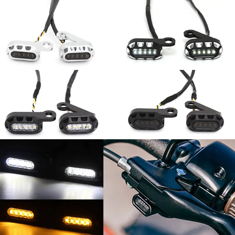 12 V Mini LED Turn Signal Indicator Brake Blinker Running Light For Harley Sportster 883 1200 48 72 Super Low Roadster 2004-2020