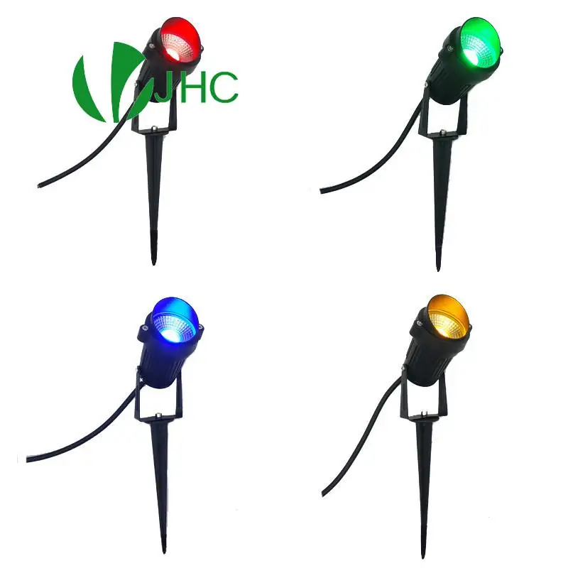 Lawn LED Light RGB 9W COB Outdoor Landscape Lamp Spike Waterproof AC230V 24VDC 12V Path Grass Flower Decorat Garden Spot Lights