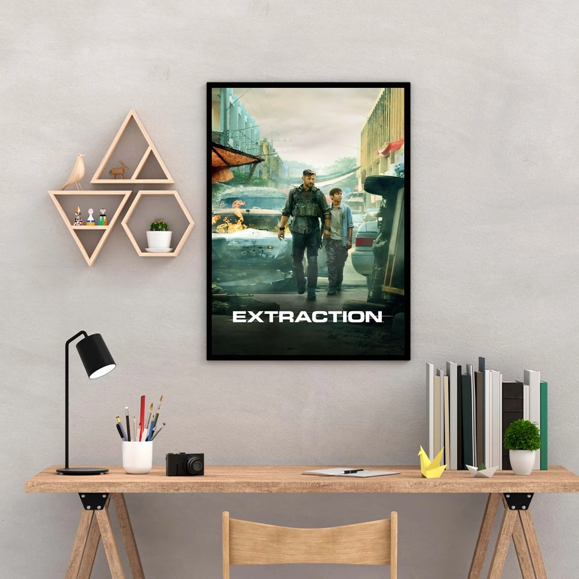 

Extraction 2020 Movie Cover Poster Art Print Canvas Painting Wall Pictures Living Room Home Decor (No Frame)