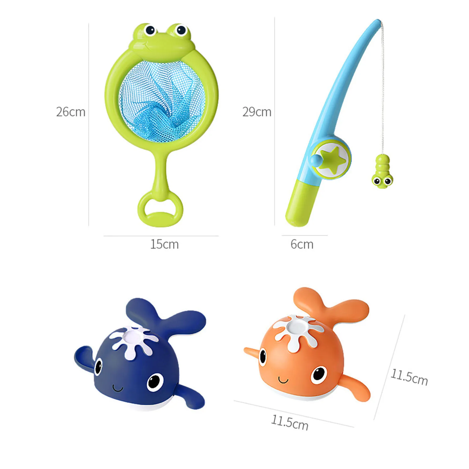 

Bath Toys Fishing Games Swimming Whales BPA Free Water Table Pool Bath Time Bathtub Tub Toy For Toddlers