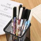 Гелевая ручка, искусственный стержень, канцелярские принадлежности, милые гелевые ручки, новинка, стираемая искусственная кожа, школьные принадлежности для письма, канцелярские подарки