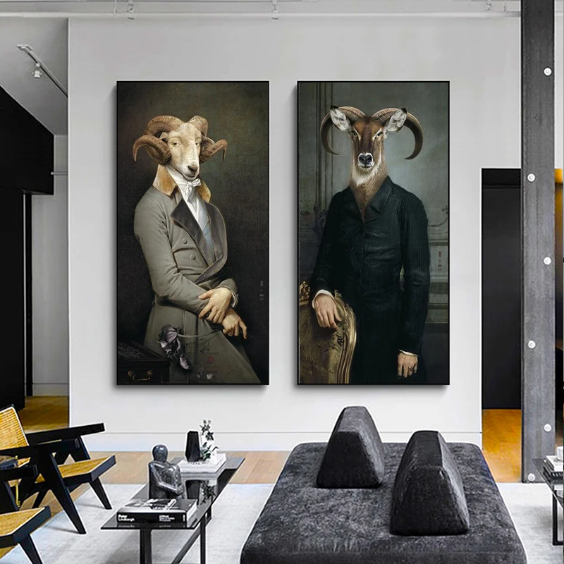 Художественная картина с изображением животных Earl of the Goat маслом на холсте
