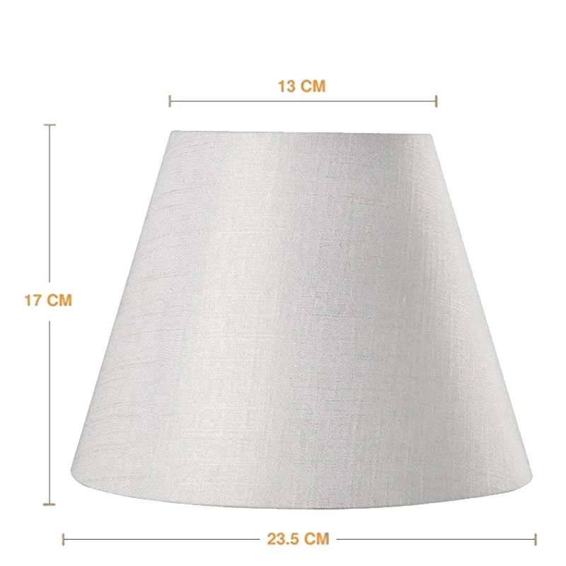 Lamp Shade Linen Fabric White Small 5 Inch Top Diameter x 9 Bottom 7 Tall (White with Gold Threa | Лампы и освещение