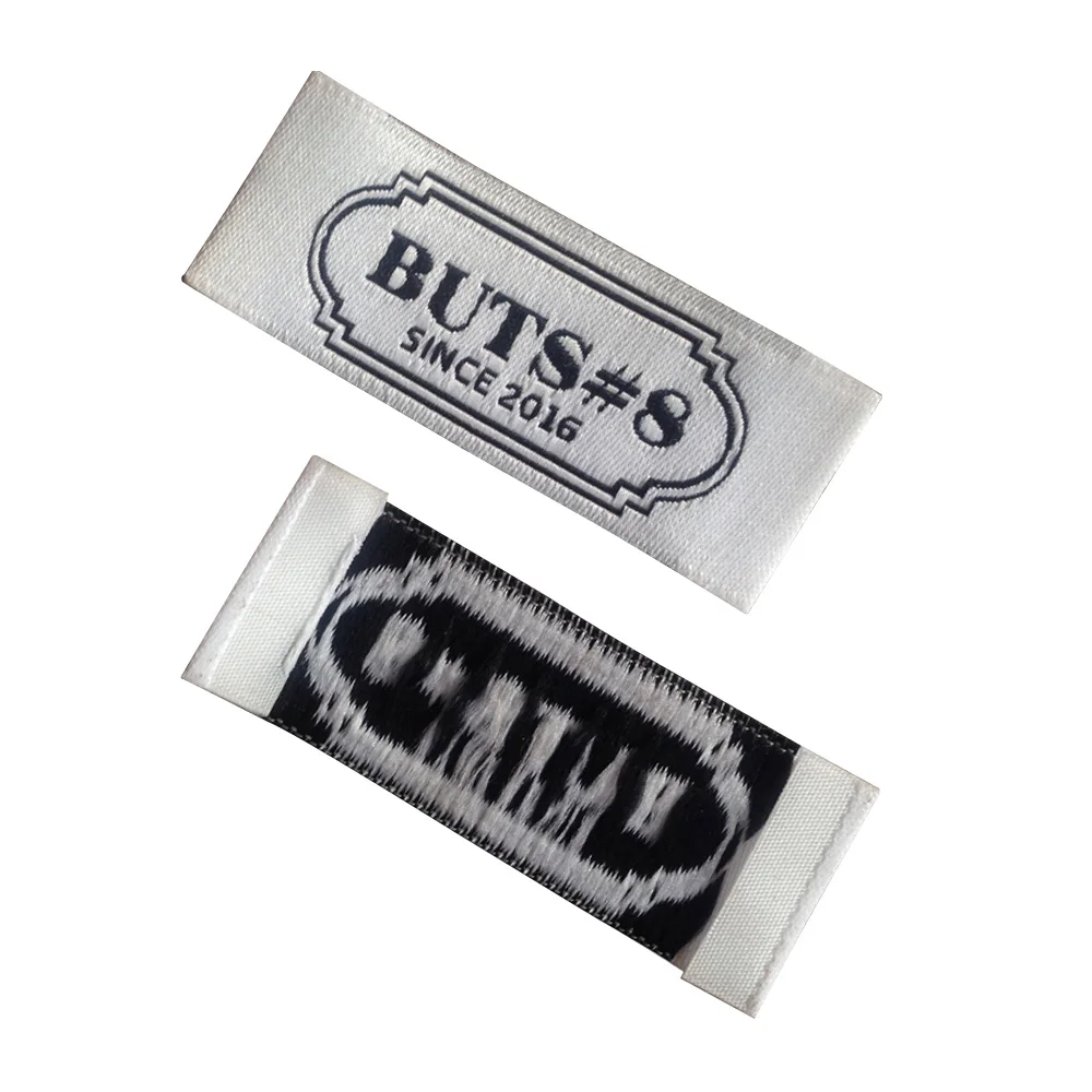 Индивидуальные петля СГИБ серебряные шрифт логотип этикетки для платья одежды