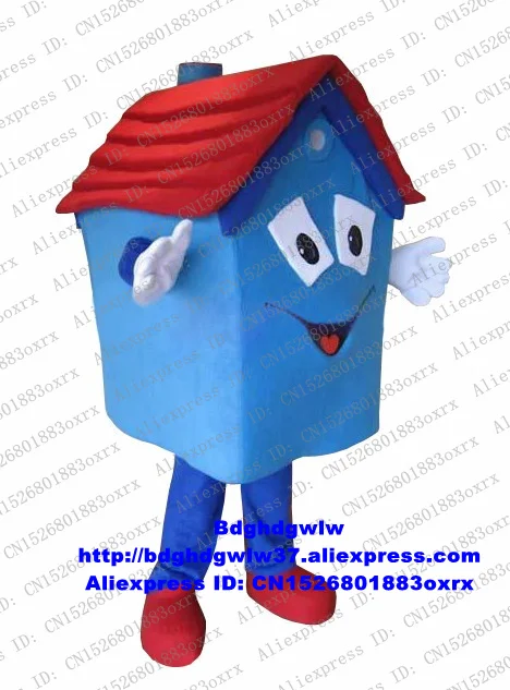 Костюм талисмана синий дом для взрослых мультяшный персонаж наряд занятий
