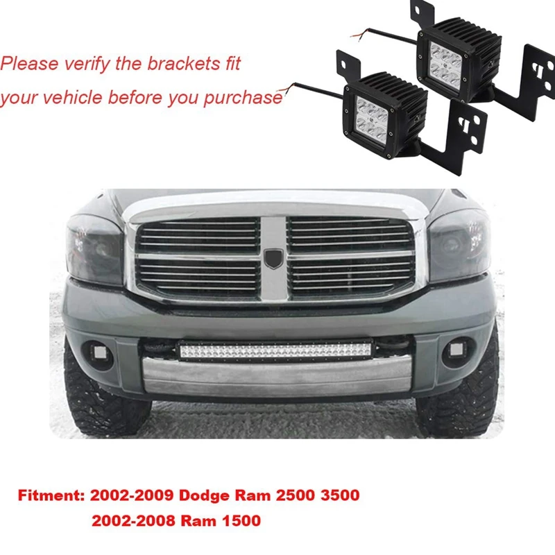 Передний бампер противотуманных фар Монтажный кронштейн и 2 × 3 дюймов квадратная