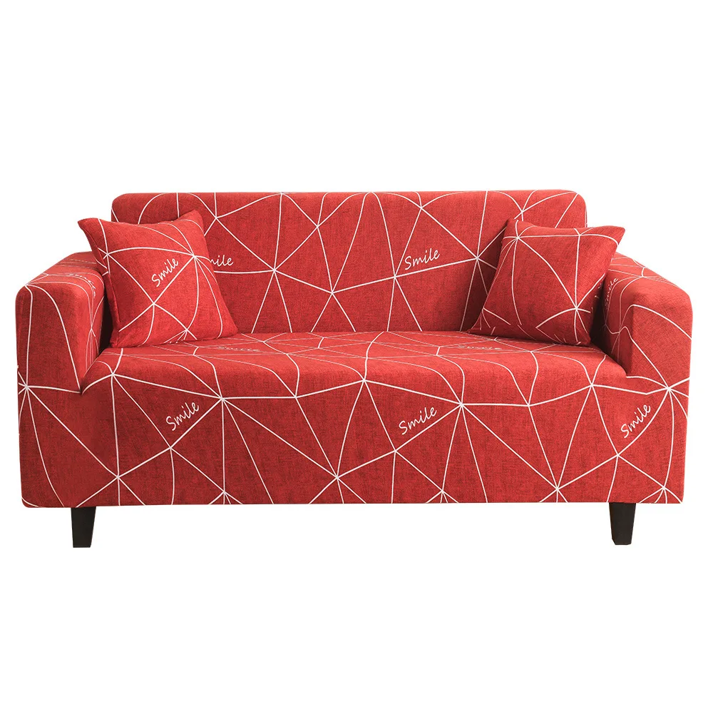 

Red Stripes Stretch Sofa Cover Sectional Elastic Slipcovers Sofa Covers For Living Room Couch Cover Sofa Towel 1/2/3/4-Seater