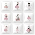 Чехол для детской подушки в скандинавском стиле, украшение для детской комнаты, с рисунком русалки, кролика, фламинго, комплект домашнего постельного белья