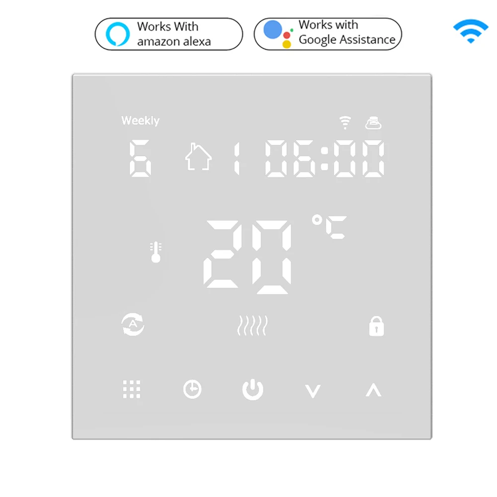 Умный термостат Tuya с Wi-Fi электрический нагреватель пола для воды/газового