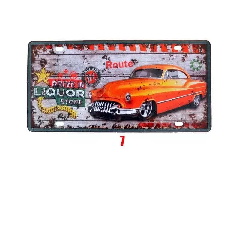 

Metal Tin Sign car plate route 66 Pub Home Vintage Retro Poster Cafe ART