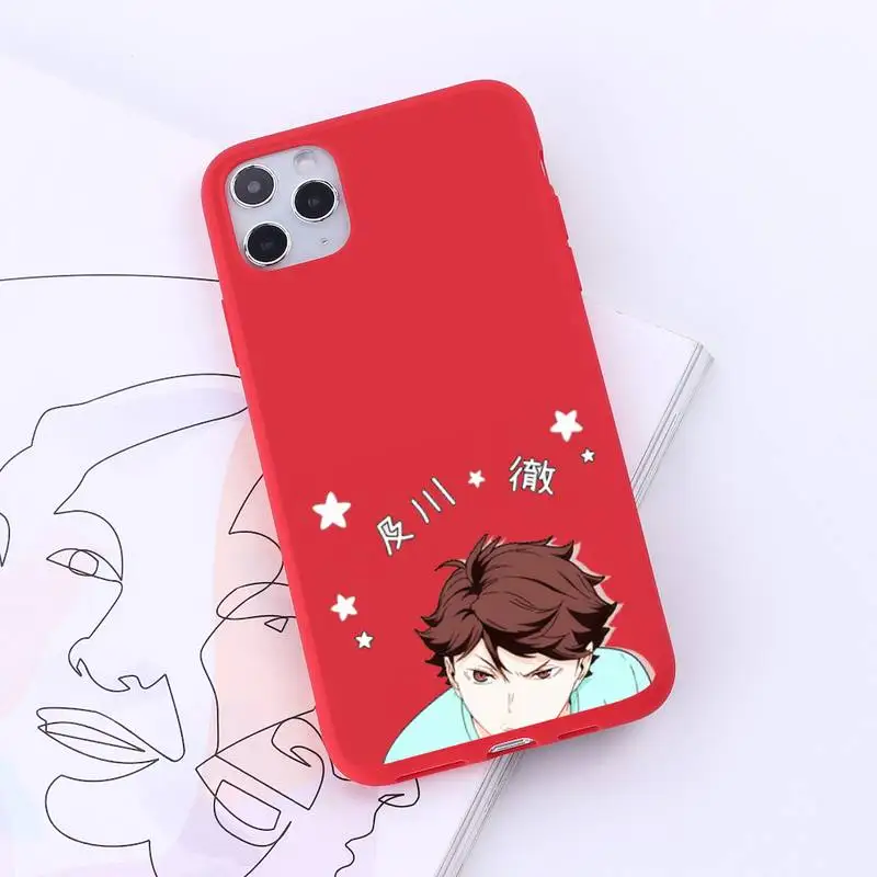 

Haikyuu Oikawa Phone Case Red Candy Color for iPhone 6 7 8 11 12 s mini pro X XS XR MAX Plus