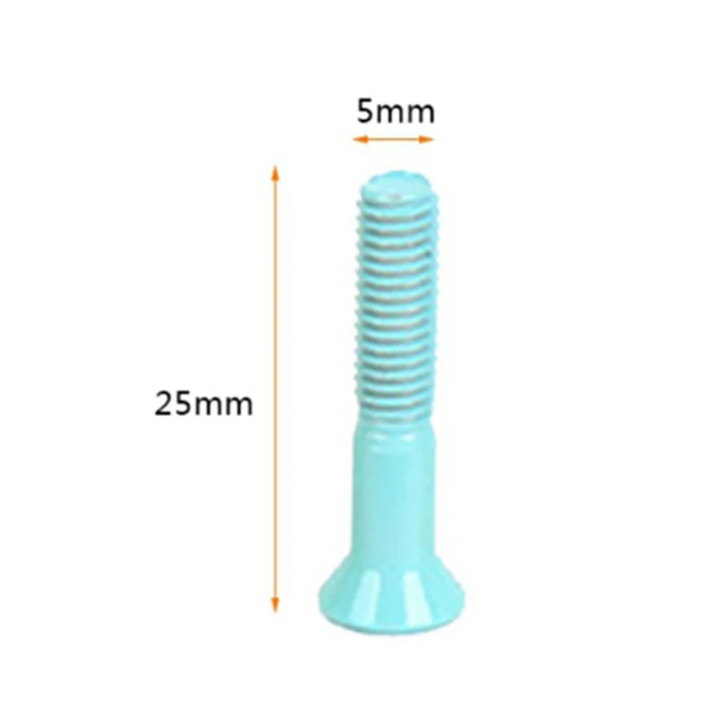 

Double Rocker Skateboard Bridge Nail Screw Plate Nail 25mm Colorful Hardness Standard Bridge Nail Skateboard Accessories