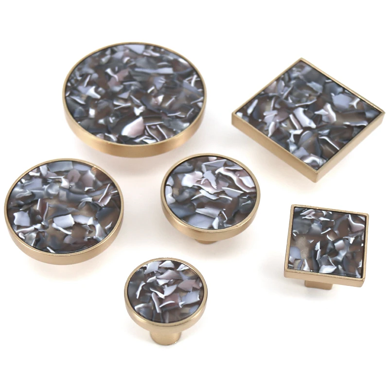 1 шт. круглые квадратные латунные ручки для кухонного шкафа шкаф выдвижных ящиков