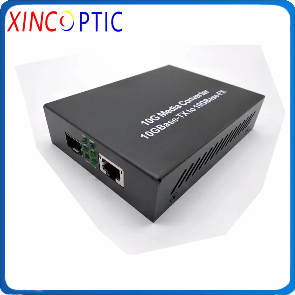 10GM SFP Преобразователь Ethernet 10G неуправляемый медиаконвертер с Dual Fiber SM 1550nm 80km LC +