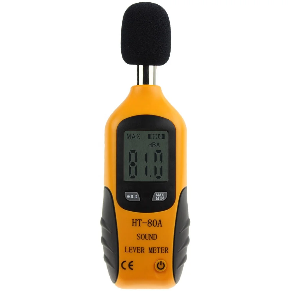 

HT-80A Mini Portable Size Sound Level Meter LCD Digital Screen Display Noise Tester Noise Decibel Monitor Pressure Tester