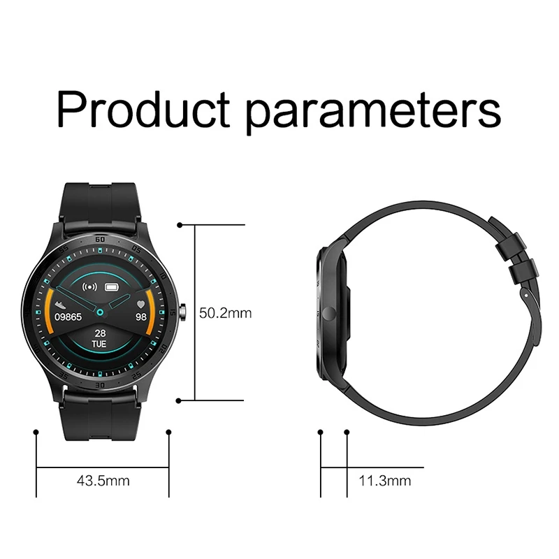 Смарт-часы S20 для мужчин и женщин Полный Круглый пресс-экран IP67 водонепроницаемый