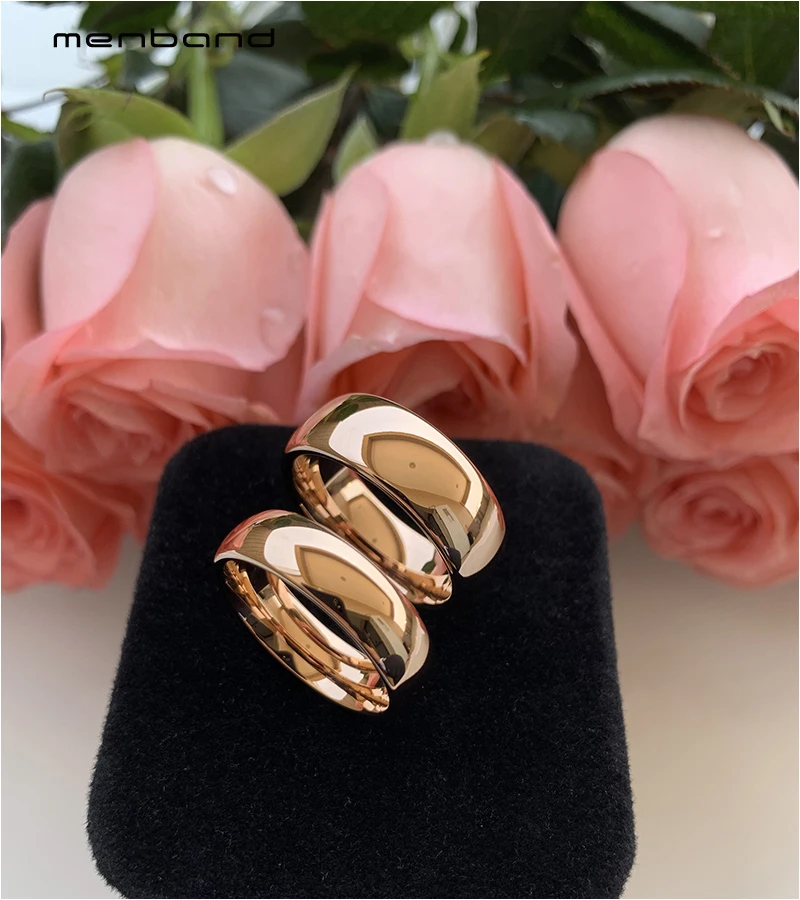 Кольца из карбида вольфрама цвета розового золота для мужчин и женщин