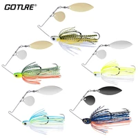 goture 5pcset spinnerbait fishing lure 18g 22g metal lead head spinner bait double hook buzzbait swimbait for carp pike fishing