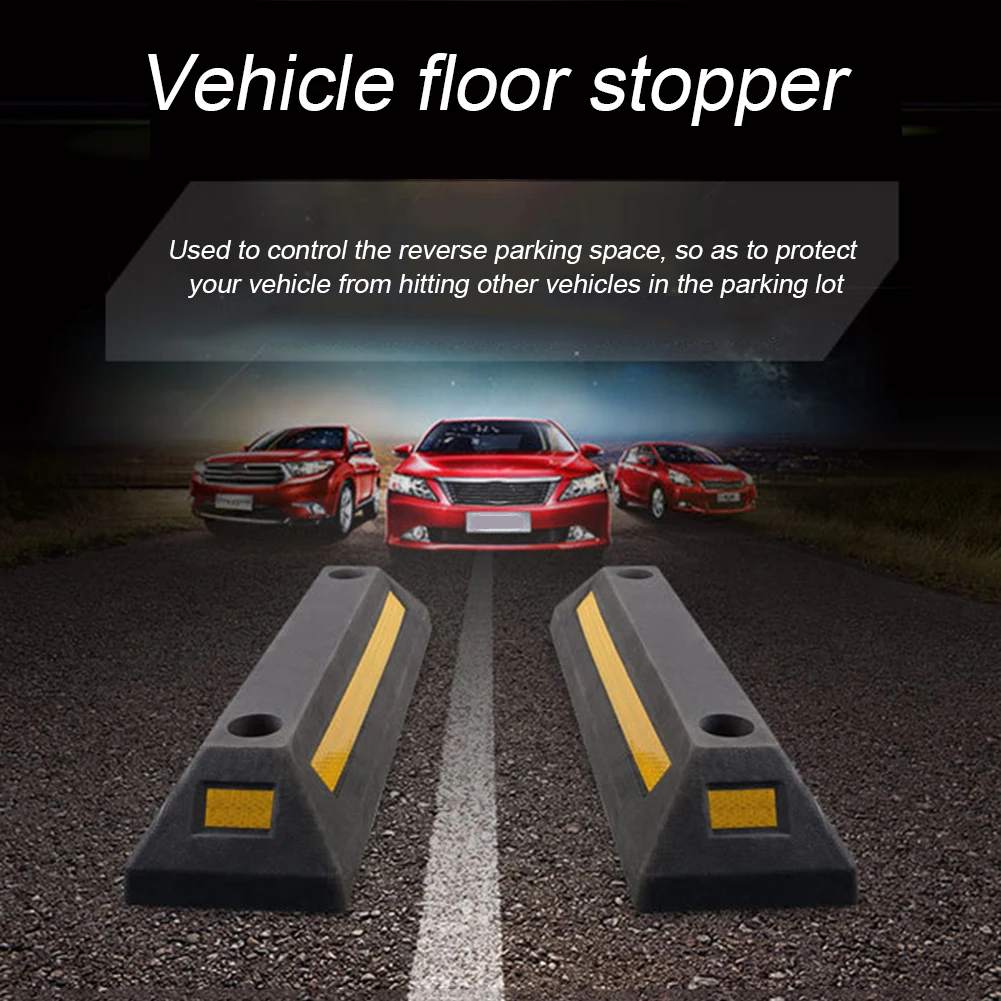 

Vehicle Floor Stopper Heavy Duty Parking Stopper Curbs Auto Wheel Guide Block For Car Van Truck Parking Safety For Travel Fixing