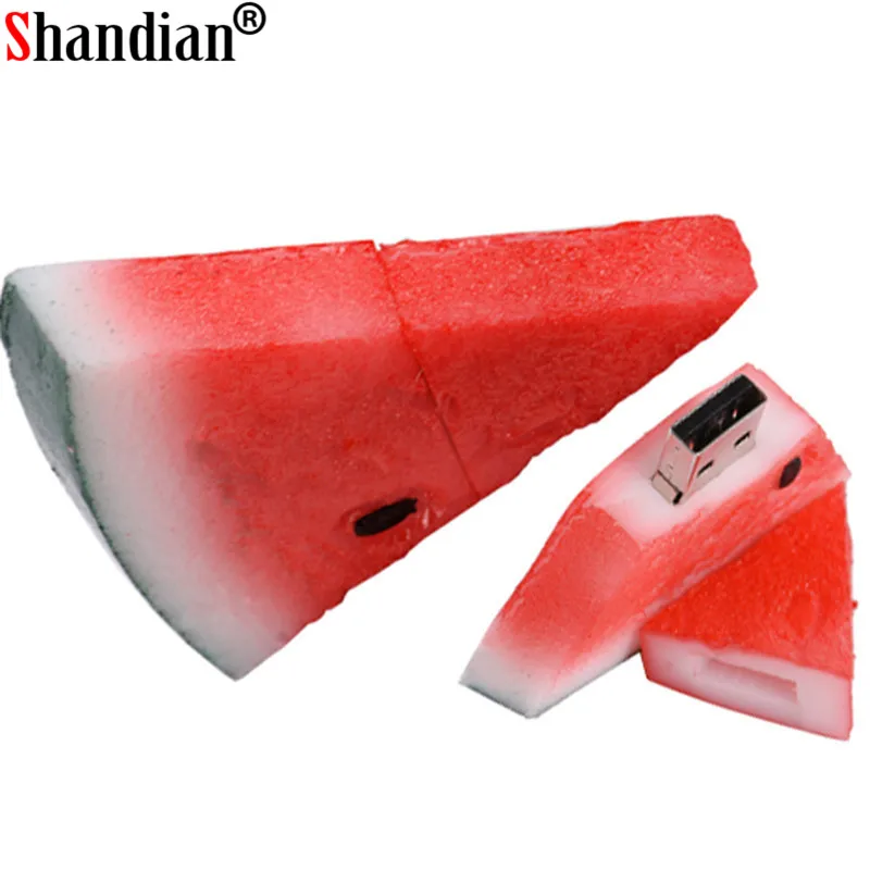 SHANDIAN USB флеш-накопитель с арбузом 64 ГБ 32 16 8 4 2 0 Диск Оптовые продажи фруктовый
