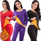 Зимнее бархатное плотное термобелье для мужчин и женщин, зимняя теплая многослойная одежда, пижамный комплект, термокомплект, мужское теплое бельё