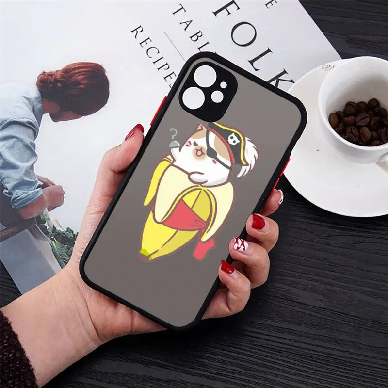 

Cute Cartoon Finger Funny Banana Phone Cases Matte Transparent for iPhone 7 8 11 12 s mini pro X XS XR MAX Plus cover funda