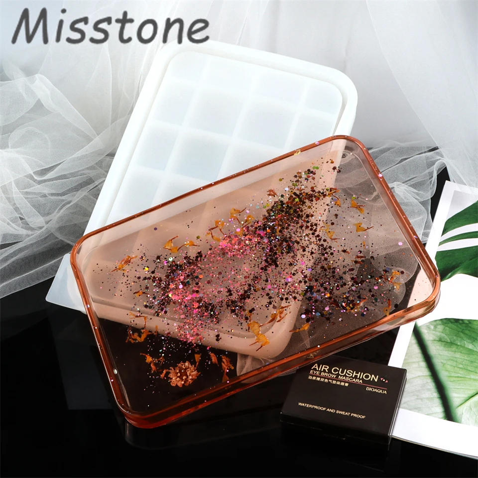 

Silicone Jewelry Box Base 3D Stereo Mold DIY Handmade Making Crystal Drops Of Glue Mould Function Decor Rectangle Chassis