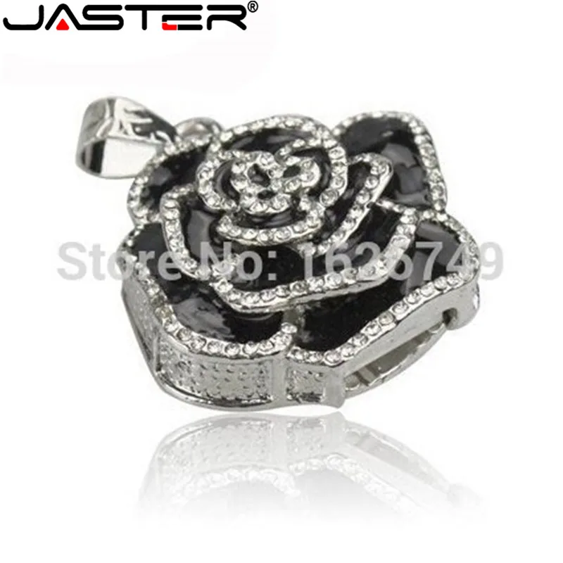 USB флеш накопитель JASTER Кристальный цветок палка подарок подруге розовое ожерелье