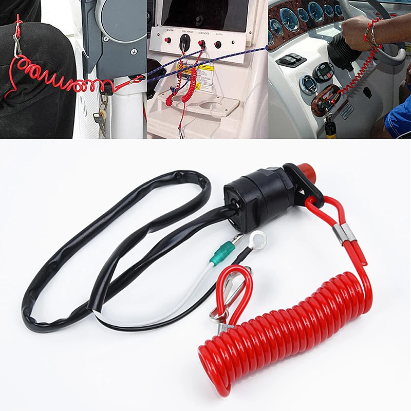 

Universal Emergency Engine Kill Switch And Lanyard For Inboard, I/O And Outboard
