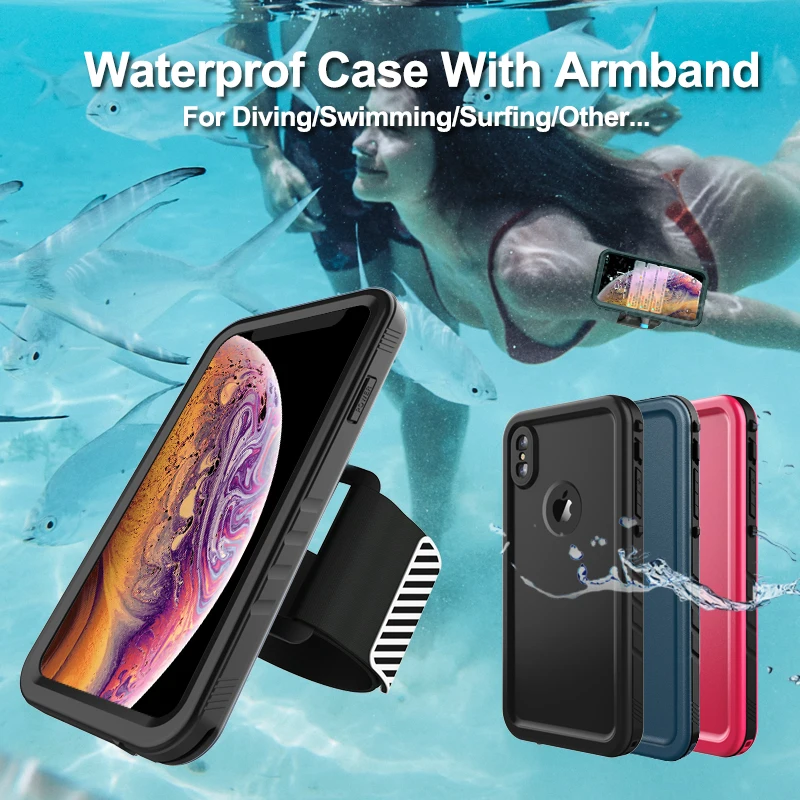 Водонепроницаемый чехол для плавания и дайвинга с ремешком на руку iPhone 11 Pro Max X XS XR