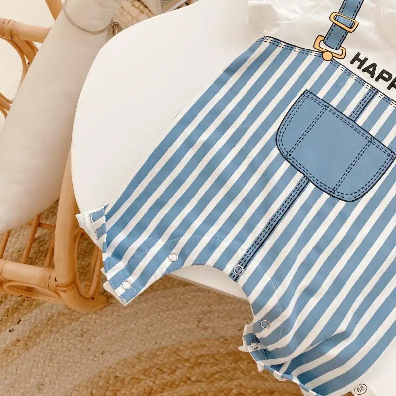 

Newborn Overalls Bodysuit Baby Boy Jumpsuit Summer Toddler Romper 1St Birthday Party for Boys Clothes Baptism Infant Outfits