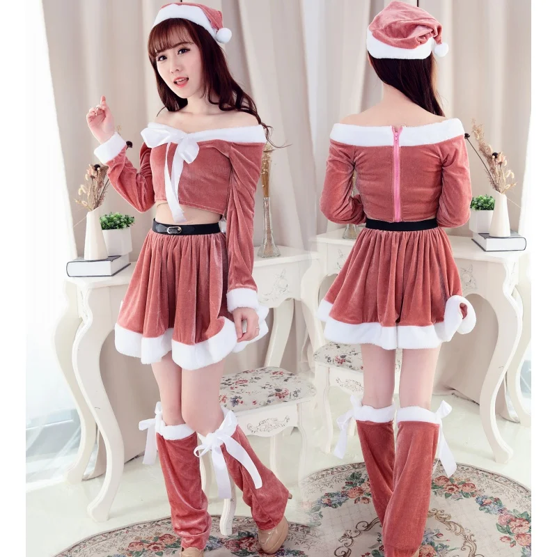 DM COS рождественское нарядное платье костюм Санты Санта Клауса одежда для косплея